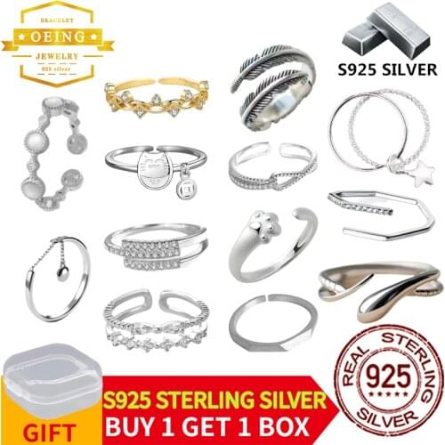 100% 925 Sterling Silver Cross Rings for Women Wedding Trendy Jewelry Large Adjustable Antique Rings Mothers Day Gift