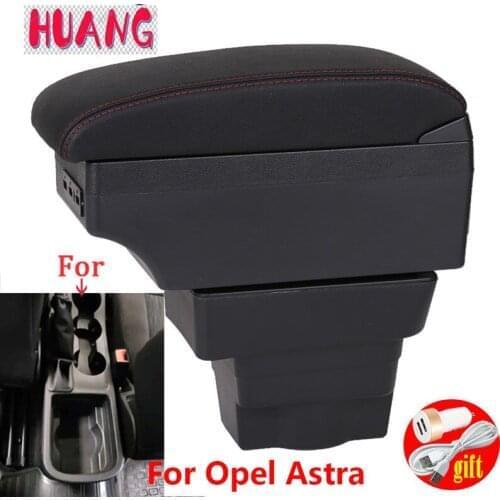 For OPEL ASTRA J 2012-Present Armrest Box Free Punch Hand-held Car Central Storage Container