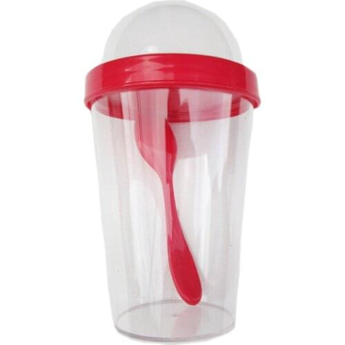 350ml Mugs Yogurt Container with Spoon Ice cream cup Water Bottle Drinking Bottles School Office Drinkware Tea Milk Juice Cup