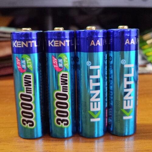 Kentli 3000mWh AA battery 1.5V AA rechargeable battery camera battery lithium polymer battery Alternative alkaline battery