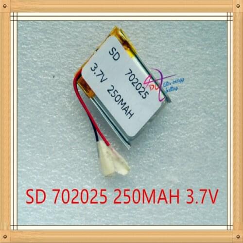 Liter energy battery 250mAh 702025 3.7V tablet battery charging device lighter point reading pen recorder