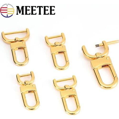 5pcs 13-26mm Metal Buckle Removable Screw Replacement Hook Lobster Carbiner Trigger Snap Clasp DIY Bag Strap Buckles Accessories