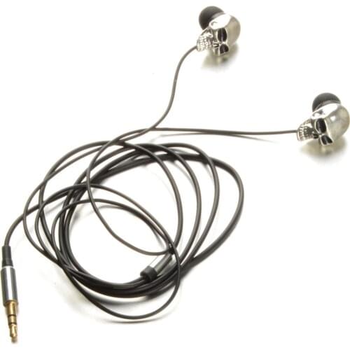 Skull head 3.5 interface metal headphone cable