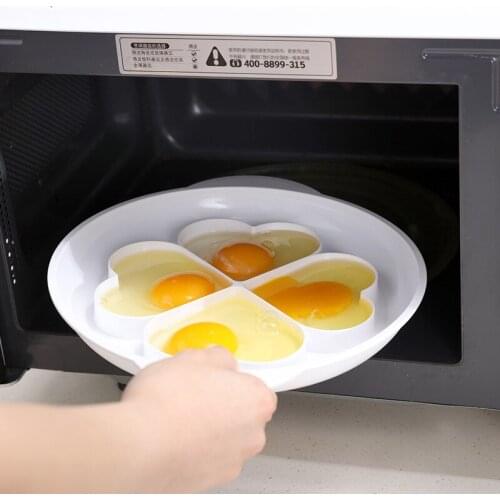 Microwave Oven Eart-Shaped Egg Steamers Egg Mold Steamer Cooker Kitchen Supplies Steamed Egg Mold Love Egg Mold