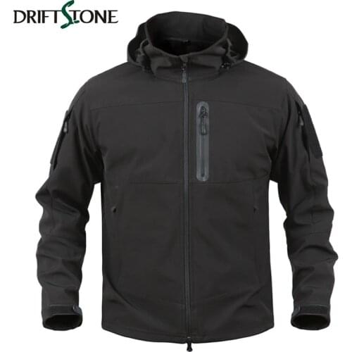 DRIFTSTONE Men Soft Shell Jacket Camouflage Man Waterproof Jackets Men Tactical Jacket Military Army Coats Multi-pockets