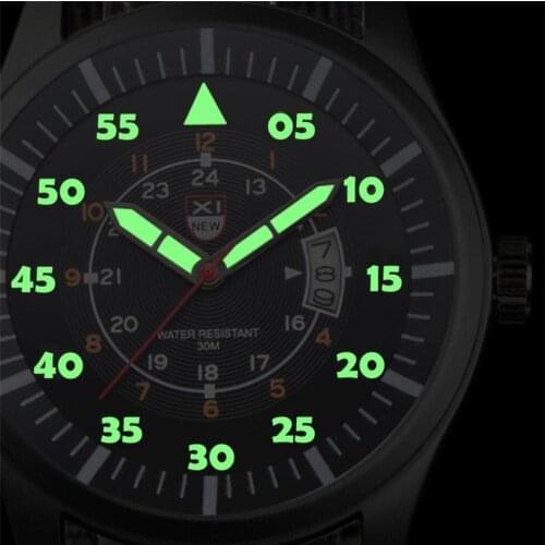 2020 New Luminous XINEW Brand Men Date Quartz Watch Army Soldier Military Nylon Strap Analog Watches Sports Clock Wristwatches