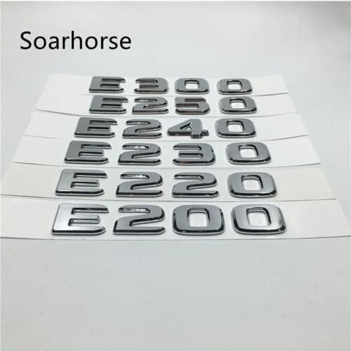 For Mercedes W211 W212 E-Class Trunk Rear Emblem Letters sticker E55 E200 E220 E230 E240 E250 E300 E320 E350 E400 E420 E500 E550