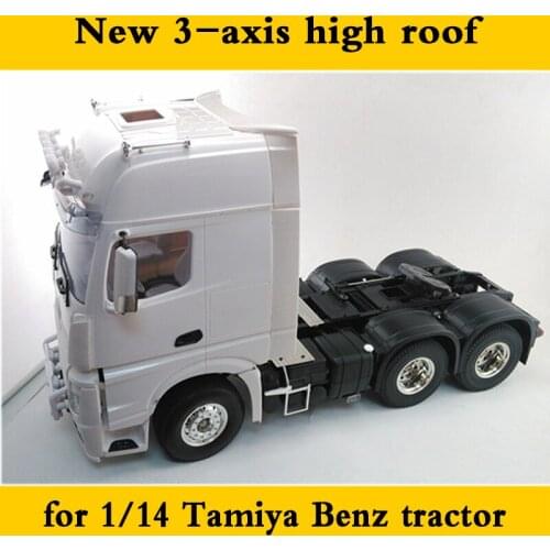 New 3-axis High-top 6x4 Tractor for 1/14 Tamiya RC Truck Car ACTROS 3363 Benz Diy