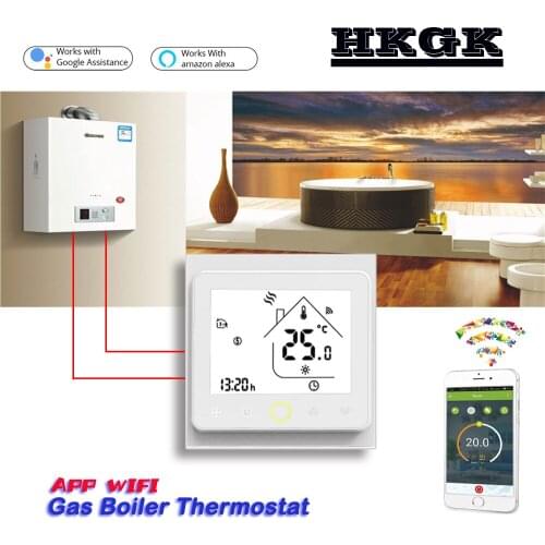 APP Works with Alexa Google home Gas Boiler Thermostat Switch WIFI contact Valve radiator for Dry contact &Passive contact