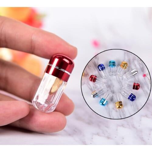 1/5/10/20PCS Portable Mini Empty Gelatin Capsules Transparent Gel Caps WaterProof Plastic Box Bottle Case Holder Pill Case