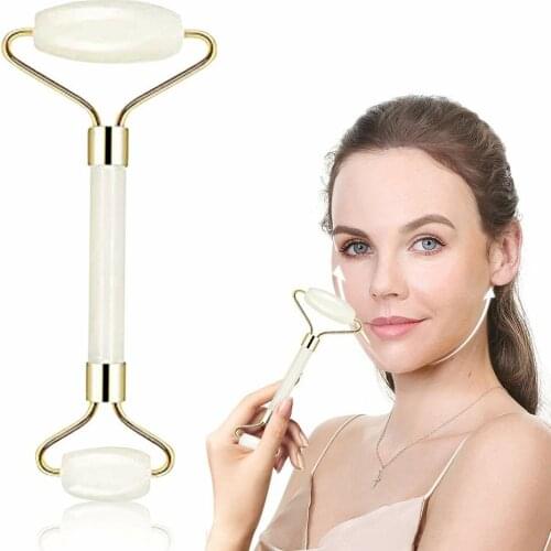 Roller Massager Double Roller Design Mute Noise Reduction Jade Roller Massage Stick Roller Beauty Tool For Eye Face Neck