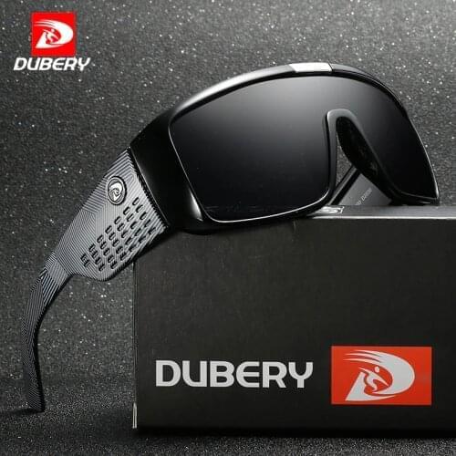 DUBERY Sunglasses Mens Retro Male Goggle Colorful Sun Glasses For Men Fashion Brand Luxury Mirror Oversized Sun Glasses UV400