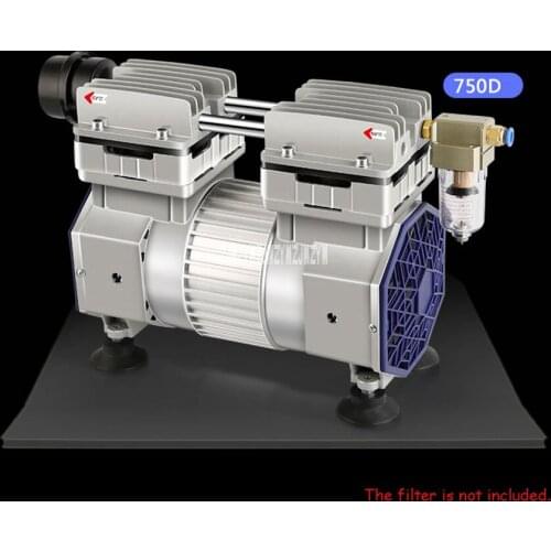 550D Oil-Free Vacuum Pump Industrial Mute Large Flow Suction Negative Pressure Pump Aluminum Alloy 320W 220V 50HZ 51.7L/Min