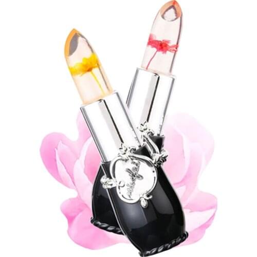 Waterproof Flower Transparent Lipstick Nutritious Beauty Makeup Magic Temperature Color Change Crystal Jelly Lipstick