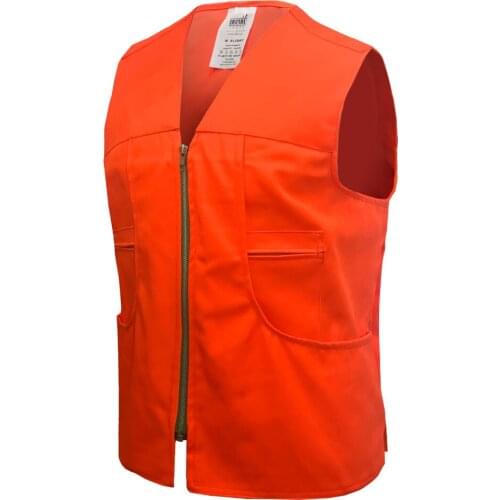 Vest top sleeveless high visibilita' polycotton hunting multi-pocketed made in Italy
