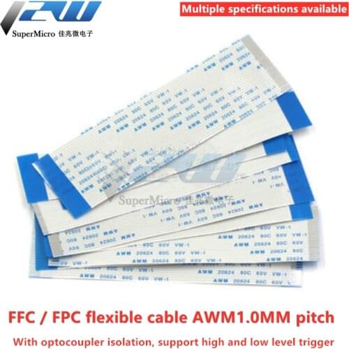 10PCS Multiple lengths Flat flexible cable FFC FPC LCD cable AWM 20624 80C 60V VW-1 FFC-1.0MM/FPC-0.5MM LCD connector flat cable
