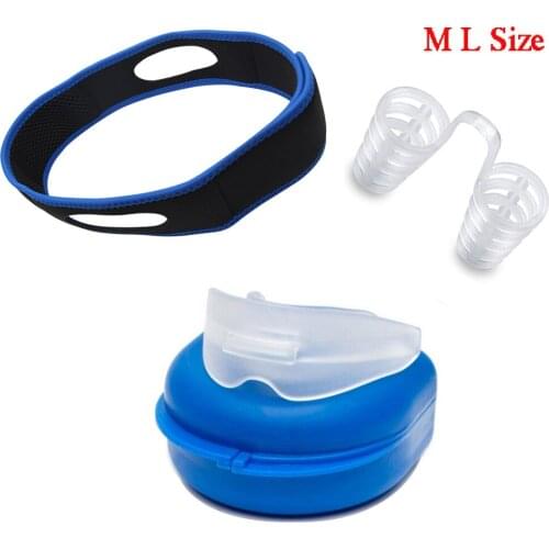 3 Packs Anti Snoring Devices Adjustable Stop Snoring Chin Strap, Anti-Snore Sleep Aid, Snores Stopper Nose Vents Device