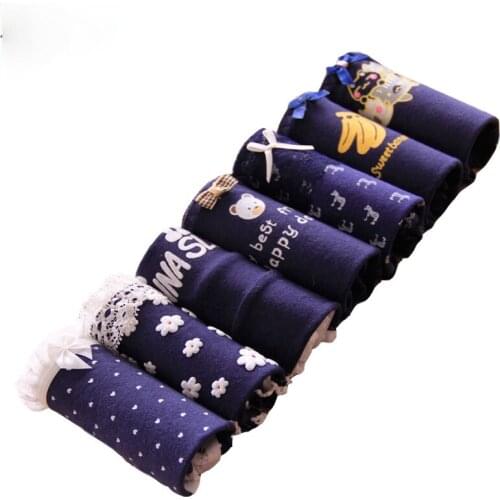 7Pcs/Lot Underwear Womens Panties Cotton Underwear Girls Briefs Women Sexy Lingeries Thong G-String Calcinhas For Woman Shorts