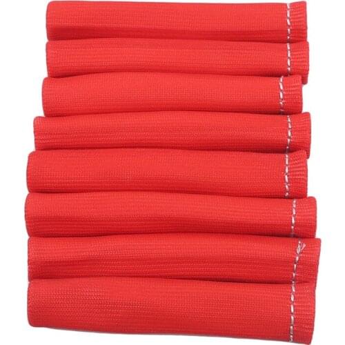 8 Pieces Black Red Blue 1200 Universal Spark Plug Wire Boots Heat Shield Protector Sleeve For GM Chevy Ford