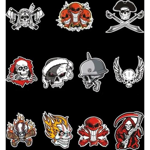 Aliauto Skull Wildfire Head Ghost Rider Car Stickers Funny Decals Accessories For Ford Volkswagen Polo Golf VolvoToyota Peugeot