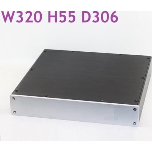 W320 H55 D306 Full Aluminum Chassis Enclosure Preamp Case AMP Cabinet Amplifier Housing DIY DAC AMP Case