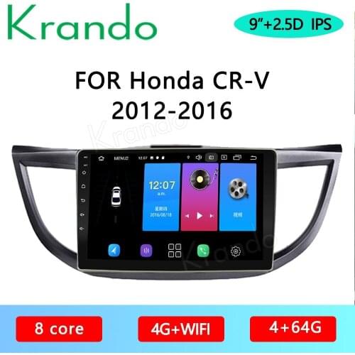 Krando Android 10.0 9" IPS Full Touch Car Multimedia Radio for Honda CRV 2012-2016 Audio DSP WIFI Navi Bluetooth Carplay GPS