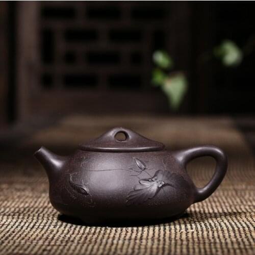 Free Shipping Yixing China famous manual tea pot Chinese kung fu Tea kettle Genuine Purple Clay Teapot Afternoon Tea drinkware
