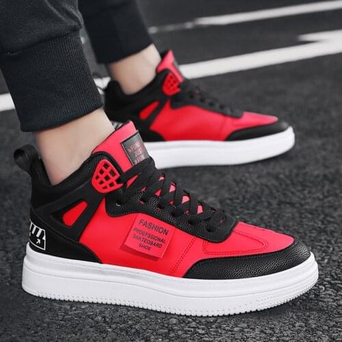Brand Men PU Leather Skateboarding Shoes Superstar Sneakers Thick Sole Top Boots Male Sport Shoe zapatillas hombre Mens Footwear