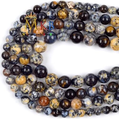 6 8 10mm Blue Ocean Agates Beads Natural Gem Stone Round Loose Beads For Jewelry Making Diy Bracelet Necklace Spacer Accessories