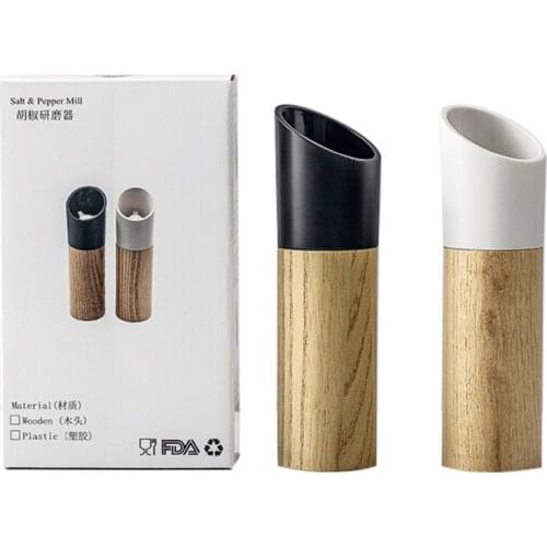 Wooden Salt Mills Pepper Grinder Handheld Seasoning Grinder Bottle Cooking New Arrival Kitchen Spice Ginder Tools