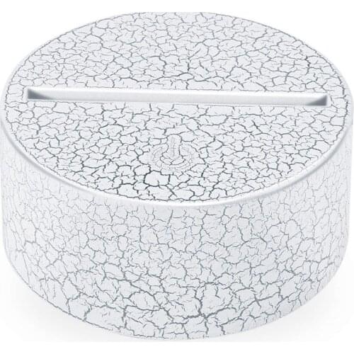 Crack Pattern 3D Lamp Holder Touch Lamp Bases Night Light Lighting Fixture Light Base LED 7 Color Modern Luminous Ornament Home