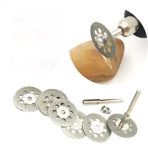 Dropshipping 10PCS Diamond Saw Blade 22mm/25mm Emery Slice Electric Grinder Accessories Glass Jade Cutting Blade Circle Blade