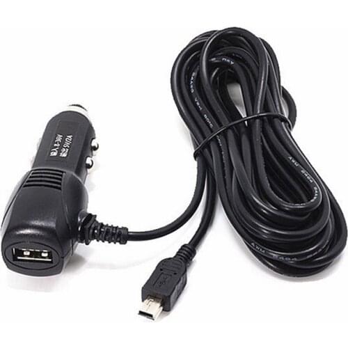 1pc MINI USB 5V 2A USB Car Power Charger Adapter Cable Cord For Navigator GPS driving recorder MP4 Car C-harger Accessories