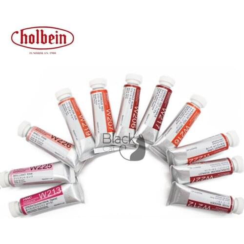 Holbein watercolor paint artist grade 15ml transparent Acuarelas Red series painting art supplies school supplies