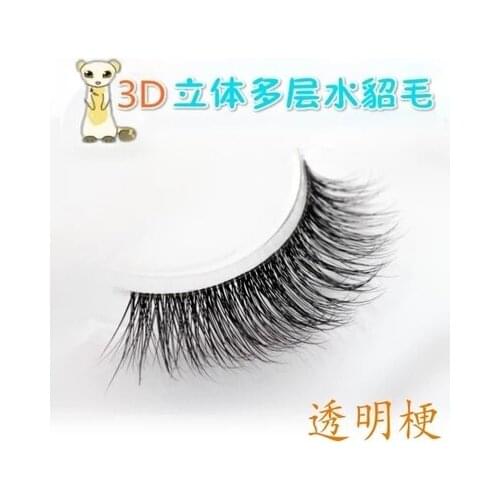 Top sale Makeup Mink Lashes 3D Mink Cross False Eyelashes multi-layer Lashes Natural Transparent terrier Mink Eyelashes KL-19T