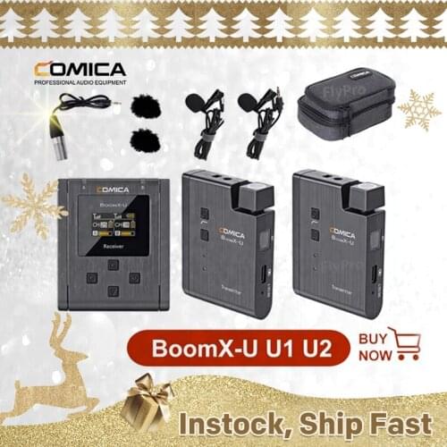 Comica BoomX-U U1 U2 Broadcasting Level Multi-Functional Mini UHF Wireless Distant Transmition VS Rode Go Lavalier Microphone