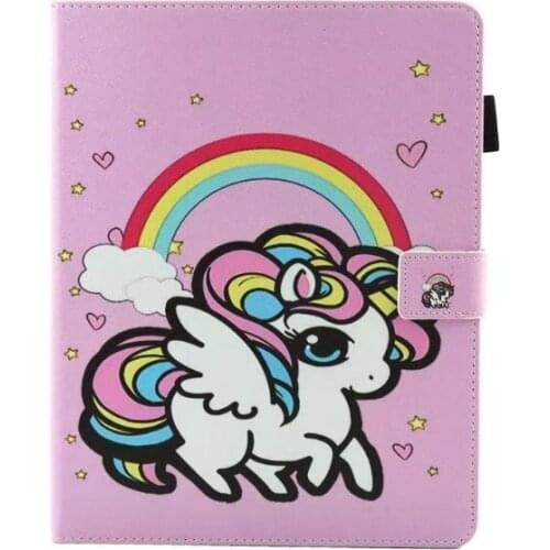 Fashion Cartoon Silicone PU Leather Flip Case For Apple iPad 2 3 4 Smart Case Cover Pattern Stand Shell Case For iPAD 4 Cover