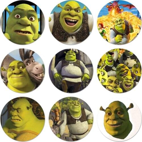 Cartoon Moive Shrek Icons Pins Badge Decoration Brooches Metal Badges For Clothes Backpack Decoration