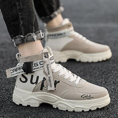 2020 Autumn And Winter Men Boots British Style High Top Work Shoe Casual Man Shoes Fashion Botas Zapatos De Hombre Free Shipping