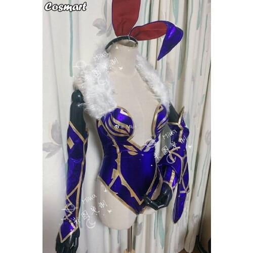 [Customize] Fate/Grand Order FGO Arutoria Saber Alter Bunny Girl Uniform Cosplay Costume With Horn Halloween Suit For Women Outf