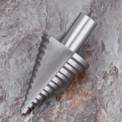 13 Step Cone Drill Bits Hole Cutter Bit Set 5-35 mm Fluted Edges HSS Step Drill Bit Reamer Triangle Shank Wood Metal Drilling