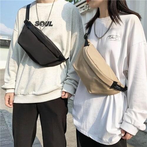 Hip Hop Chest Bag For Men 2021 New Crossbody Pouch Nylon Waterproof Travel Shoulder Bag Unisex Belt Pack Boy Waist Bags