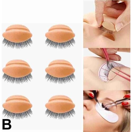 False Eyelashe Extension Grafting Practice Mannequin Model Head Professional Silicone Eyelash Extension Training Model Head