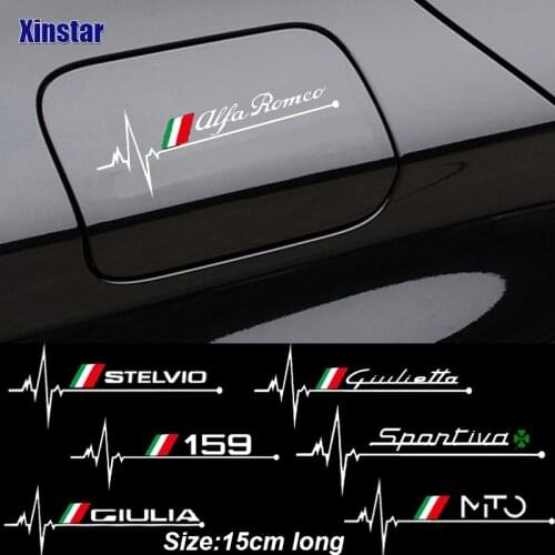 Car Tank Cap Sticker For Alfa Romeo Giulia Giulietta 159 156 MITO Stelvio 147 Sportiva Auto Accessories