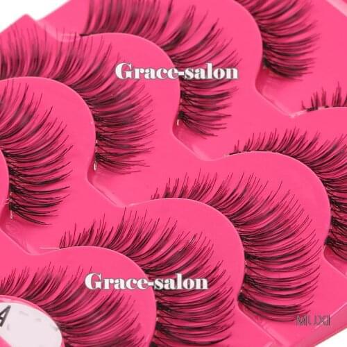 5 Pairs Natural Long Eye Lashes Makeup Handmade Thick Fake False Eyelashes