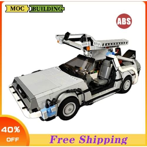 2021 New Movie ideas Series Back to the Future MOC Time Machine Car Model Building Blocks Toys for Kids Xmas Gift DIY Bricks Set