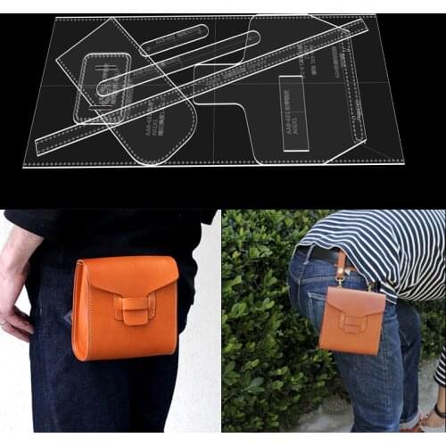 New Kraft paper Waist bag acrylic version type drawings leather art paper pattern template new sewing pattern DIY handmade leath