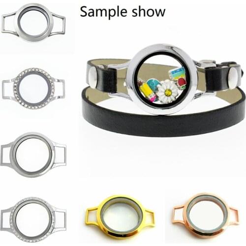 Wholesale 10pcs 25mm/30mm plain/Sparkling Twist screw/Magnetic Wrap Bracelet Locket floating locket (no charms, no bands)