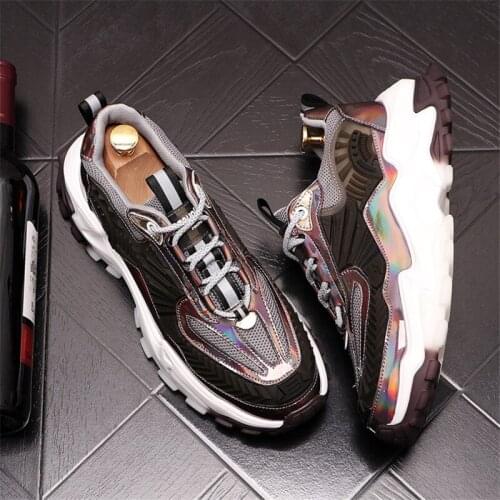 Autumn Fashion Thick Bottom Non-Slip Men Shoes Punk Sneakers Web Celebrity Flats Zapatillas Hombre