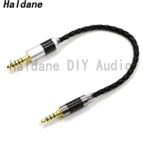 Haldane HIFI 7N Silver Plated 3.5mm TRRS Balanced Male to 4.4mm Balanced Male Audio Adapter Cable 3.5 to 4.4 Balance Connector